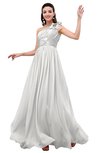 ColsBM Leilani Cloud White Cinderella A-line Asymmetric Neckline Sleeveless Zipper Chiffon Bridesmaid Dresses