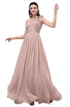 ColsBM Leilani Dusty Rose Cinderella A-line Asymmetric Neckline Sleeveless Zipper Chiffon Bridesmaid Dresses