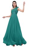 ColsBM Leilani Emerald Green Cinderella A-line Asymmetric Neckline Sleeveless Zipper Chiffon Bridesmaid Dresses