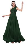 ColsBM Leilani Hunter Green Cinderella A-line Asymmetric Neckline Sleeveless Zipper Chiffon Bridesmaid Dresses