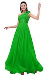 ColsBM Leilani Jasmine Green Cinderella A-line Asymmetric Neckline Sleeveless Zipper Chiffon Bridesmaid Dresses