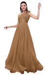 ColsBM Leilani Light Brown Cinderella A-line Asymmetric Neckline Sleeveless Zipper Chiffon Bridesmaid Dresses