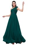 ColsBM Leilani Shaded Spruce Cinderella A-line Asymmetric Neckline Sleeveless Zipper Chiffon Bridesmaid Dresses