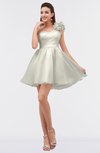 ColsBM Itzel Cream Elegant A-line Sleeveless Zip up Short Flower Bridesmaid Dresses