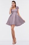 ColsBM Itzel Dawn Pink Elegant A-line Sleeveless Zip up Short Flower Bridesmaid Dresses