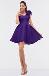 ColsBM Itzel Royal Purple Elegant A-line Sleeveless Zip up Short Flower Bridesmaid Dresses
