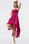 ColsBM Maria Beetroot Purple Romantic A-line Strapless Zip up Ruching Bridesmaid Dresses