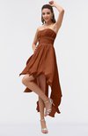 ColsBM Maria Bombay Brown Romantic A-line Strapless Zip up Ruching Bridesmaid Dresses