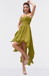 ColsBM Maria Golden Olive Romantic A-line Strapless Zip up Ruching Bridesmaid Dresses