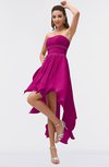 ColsBM Maria Hot Pink Romantic A-line Strapless Zip up Ruching Bridesmaid Dresses