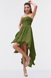 ColsBM Maria Olive Green Romantic A-line Strapless Zip up Ruching Bridesmaid Dresses
