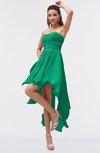 ColsBM Maria Sea Green Romantic A-line Strapless Zip up Ruching Bridesmaid Dresses
