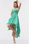 ColsBM Maria Seafoam Green Romantic A-line Strapless Zip up Ruching Bridesmaid Dresses