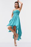 ColsBM Maria Turquoise Romantic A-line Strapless Zip up Ruching Bridesmaid Dresses