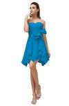 ColsBM Rosalie Cornflower Blue Princess A-line Backless Chiffon Short Party Dresses