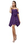ColsBM Rosalie Dark Purple Princess A-line Backless Chiffon Short Party Dresses