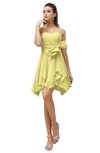 ColsBM Rosalie Pastel Yellow Princess A-line Backless Chiffon Short Party Dresses