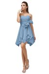 ColsBM Rosalie Sky Blue Princess A-line Backless Chiffon Short Party Dresses