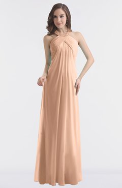 ColsBM Maeve Almost Apricot Classic A-line Halter Backless Floor Length Bridesmaid Dresses