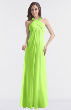 ColsBM Maeve Bright Green Classic A-line Halter Backless Floor Length Bridesmaid Dresses