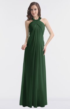 ColsBM Maeve Hunter Green Classic A-line Halter Backless Floor Length Bridesmaid Dresses