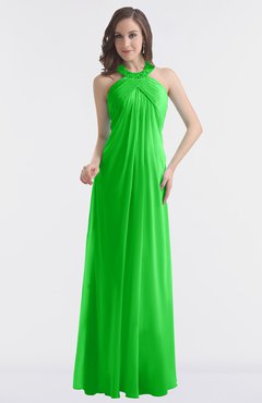 ColsBM Maeve Jasmine Green Classic A-line Halter Backless Floor Length Bridesmaid Dresses