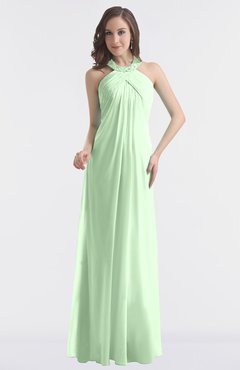 ColsBM Maeve Light Green Classic A-line Halter Backless Floor Length Bridesmaid Dresses