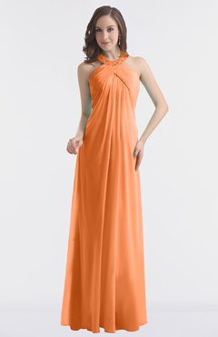 ColsBM Maeve Mango Classic A-line Halter Backless Floor Length Bridesmaid Dresses