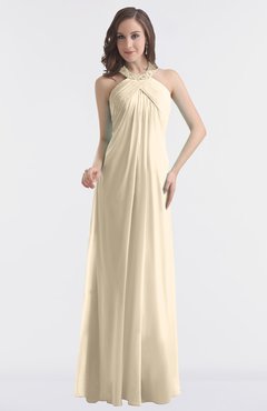 ColsBM Maeve Novelle Peach Classic A-line Halter Backless Floor Length Bridesmaid Dresses