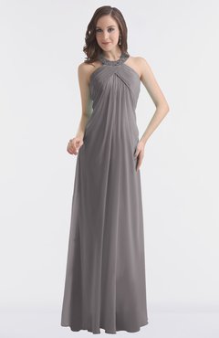 ColsBM Maeve Ridge Grey Classic A-line Halter Backless Floor Length Bridesmaid Dresses