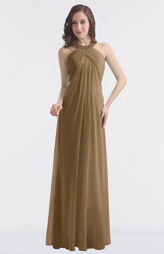 ColsBM Maeve Truffle Classic A-line Halter Backless Floor Length Bridesmaid Dresses