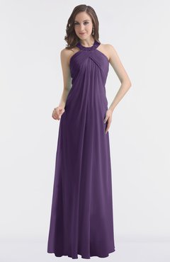 ColsBM Maeve Violet Classic A-line Halter Backless Floor Length Bridesmaid Dresses