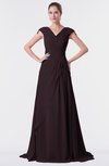 ColsBM Valerie Italian Plum Antique A-line V-neck Lace up Chiffon Floor Length Evening Dresses