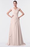 ColsBM Valerie Silver Peony Antique A-line V-neck Lace up Chiffon Floor Length Evening Dresses