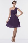 ColsBM Emmy Blackberry Cordial Romantic One Shoulder Sleeveless Backless Ruching Bridesmaid Dresses
