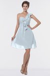 ColsBM Emmy Illusion Blue Romantic One Shoulder Sleeveless Backless Ruching Bridesmaid Dresses