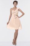 ColsBM Emmy Peach Puree Romantic One Shoulder Sleeveless Backless Ruching Bridesmaid Dresses