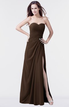 ColsBM Mary Copper Elegant A-line Sweetheart Sleeveless Floor Length Pleated Bridesmaid Dresses