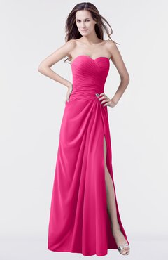 ColsBM Mary Fandango Pink Elegant A-line Sweetheart Sleeveless Floor Length Pleated Bridesmaid Dresses