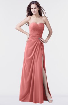 ColsBM Mary Lantana Elegant A-line Sweetheart Sleeveless Floor Length Pleated Bridesmaid Dresses