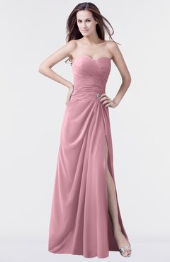 ColsBM Mary Light Coral Elegant A-line Sweetheart Sleeveless Floor Length Pleated Bridesmaid Dresses