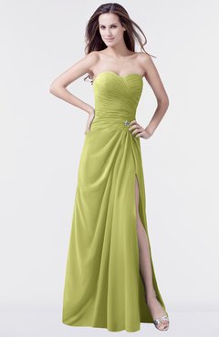 ColsBM Mary Linden Green Elegant A-line Sweetheart Sleeveless Floor Length Pleated Bridesmaid Dresses