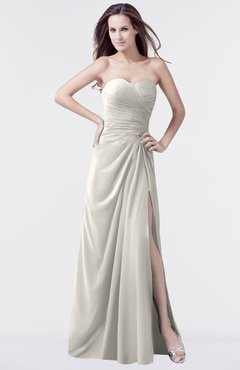 ColsBM Mary Off White Elegant A-line Sweetheart Sleeveless Floor Length Pleated Bridesmaid Dresses