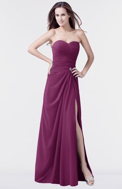 ColsBM Mary Raspberry Elegant A-line Sweetheart Sleeveless Floor Length Pleated Bridesmaid Dresses