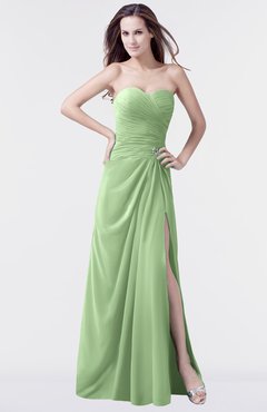 ColsBM Mary Sage Green Elegant A-line Sweetheart Sleeveless Floor Length Pleated Bridesmaid Dresses