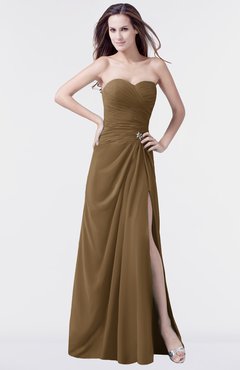 ColsBM Mary Truffle Elegant A-line Sweetheart Sleeveless Floor Length Pleated Bridesmaid Dresses