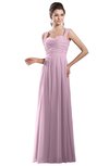 ColsBM Alena Baby Pink Simple A-line Sleeveless Chiffon Floor Length Pleated Evening Dresses