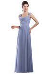 ColsBM Alena Blue Heron Simple A-line Sleeveless Chiffon Floor Length Pleated Evening Dresses