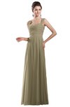 ColsBM Alena Candied Ginger Simple A-line Sleeveless Chiffon Floor Length Pleated Evening Dresses