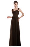 ColsBM Alena Copper Simple A-line Sleeveless Chiffon Floor Length Pleated Evening Dresses